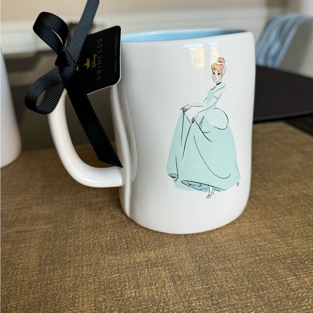 NWT Rare Rae Dunn White Cinderella Mug x Disney Princess
